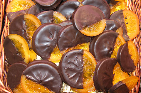 Naranja con chocolate